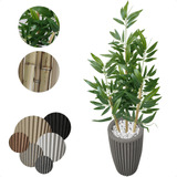 Bambu Da Sorte Artificial Folha Grande Com Vaso Decorativo