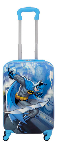 Maleta De Viaje Infantil Rodante Batman Cd Gótica Dc Comics Color Azul Marino Batman Dc Comics