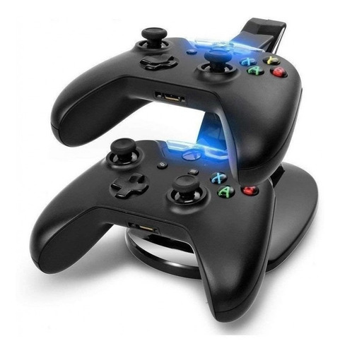 Base Soporte Y Cargador Doble Para 2 Joysticks Xbox One