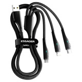 Cable Carga Essager Multiple Usb-c Micro Usb iPhone 1.2mt