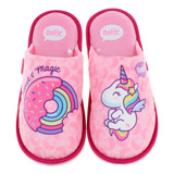 Onix Pantufla Unicornio Dona Arcoiris Suave Rosa Niña 82917