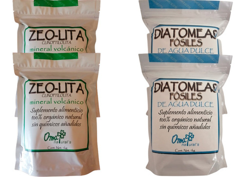 Detox Pack 2kg Zeolita Clinoptilolita + 2kg Diatomeas = 4kgs