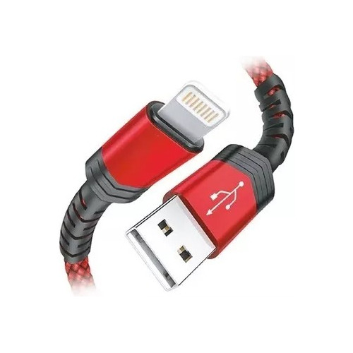 Cable Usb Compatible iPhone 1 Metro 2.1a Mallado Reforzado