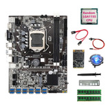 Placa Madre B75 Eth Mining 12usb+cpu+2x4g Ddr3 1600mhz Ram+1