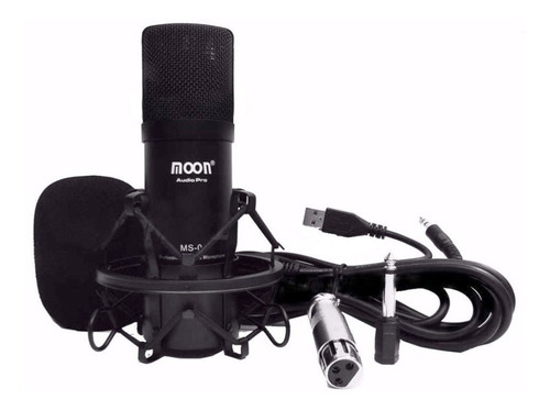 Microfono Condenser Moon Ms01 Con Soporte Araña Y Filtro