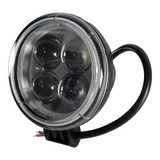 Farol De Milha Led 10~30v 12w 4 Led´s Redondo Off-road