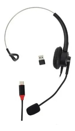 Diadema Auricular Callcenter Tipo C Microfono Flexible Otg 