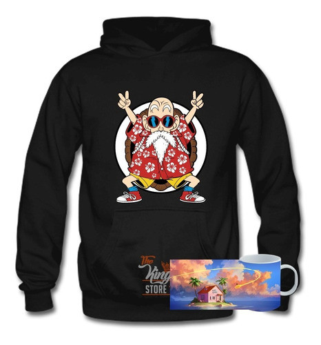 Poleron + Taza, Dragon Ball, Maestro Roshi, Anime, Dtf, Xxxl / Kingstore10