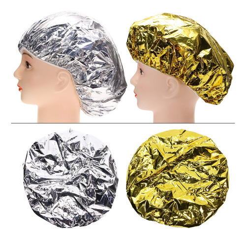 Tupalizy - 4 Gorros De Ducha De Aluminio Con Calor Para Acon