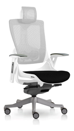 Silla Ejecutiva Madagascar Con Cabecera Blanco Con Negro