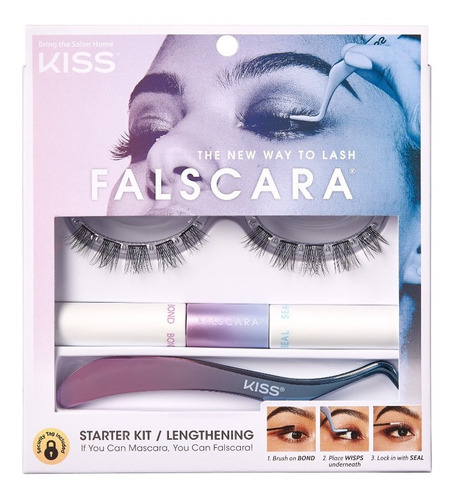 Kit De Pestañas Postizas Kiss Falscara Lengthening Wisps