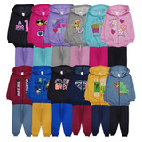 Kit 6 Roupa Infantil Moletom Conjunto Frio 3 Blusas+3 Calças