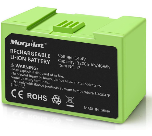 Batería De Repuesto I7 De 14,4 V 3200 Mah P/ Irobot Roomba