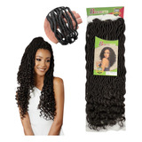 Cabelo Fibra Orgânica Goddess Locs Crochet Brunette 360 Gr