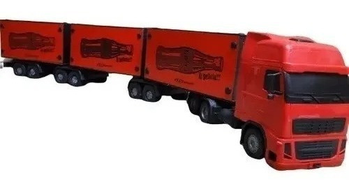 Caminhão Brinquedo Volvo Fh Bau Tri Trem 9 Eixo Graneleiro