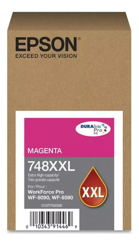 Tinta Epson 748xxl Magenta Impresoras Wf-6090 Wf-6590 69ml