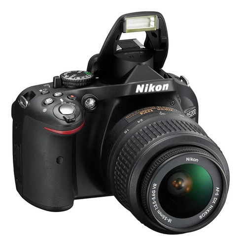  Nikon Kit D5200 + Lente 18-55mm Vr Dslr Color Negro 