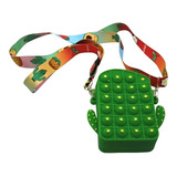 Bolsa Monedero Pop It Antiestres En Forma De Cactus