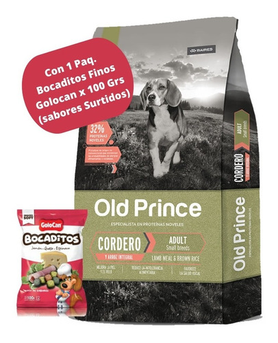 Old Prince Cordero Perro Ad Peq 7,5 Kg  + Golocan X 100 Grs