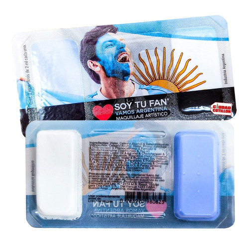 Kit Maquillaje Artístico Argentina Fútbol Mundial X10 -  Cc