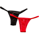 Calsinha Sexy Tule Tranparente Kit 2 Langerisex Sensual Luxo