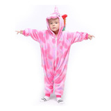 Pijama Infantil Mameluco Unicornio, Gato, Lobo, León