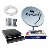 Kit Antena Ku 75 Cm Midiabox B7 Cabo Lnbf Duplo Century