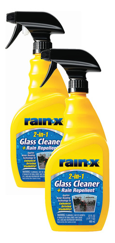 Rain-x -2 Limpiador De Vidrio + Repelente De Lluvia, 23 Onz