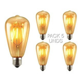 Pack 5 Ampolletas Led  Edison Retro Vintage E27 4w