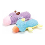 Set 2x Juguete Peluche Sonajero Textura Extra Suave Mascotas