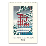 Cavallini Papeles Japoneses Woodblocks 2018 Calendario De Pa