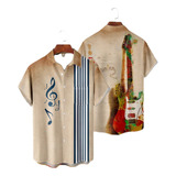 Gr Camisa Hawaiana Unisex Para Guitarra Musical De Play