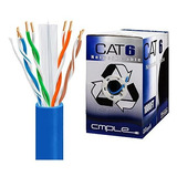 Cable Ethernet Cat6 550 Mhz, 10 Gbps, 1000 Pies, Blanco