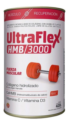 Ultraflex Hmb 3000 Colágeno Fuerza Muscular X 420g
