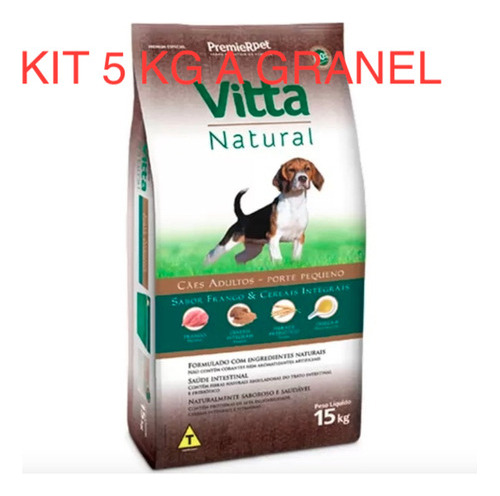 Kit 5 Kg A Granel Premier Vitta Natural Frango Raça Pequena 