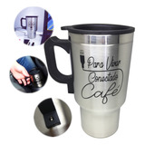 Caneca Térmica Elétrica Inox Aquecedor Café Usb Carro 12v