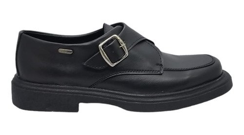 Zapato Escolar Bautismo Vestir Con Hebilla Color Negro A.614