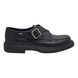 Zapato Escolar Bautismo Vestir Con Hebilla Color Negro A.614