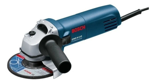 Esmerilhadeira Angular Bosch Professional Gws 6-115 Azul 670 W 220 V + Acessório