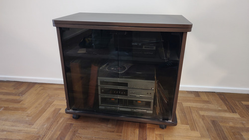 Mesa De Tv Y Equipo De.musica Con Tapa Giratoria