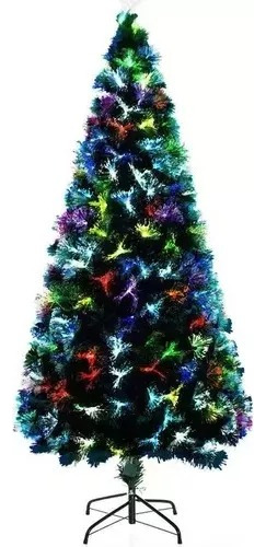 Árbol Navidad Fibra Óptica  210cm Luces Decoración Colores