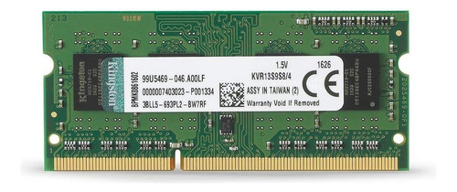 Memoria Ram Ddr3 4gb 1333mhz Kingston De Laptop Kvr13s9s8/4