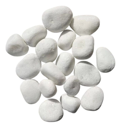 Pedra Branca Jardim 10kg Dolomita P/ Decoração Seixo Rolado Cor Branco Granulometria Máxima 6 Cm Granulometria Mínima 3 Cm