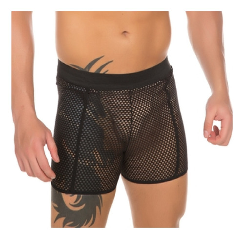 Cueca Masculina Respirável Poliester Boxer Ccb01