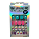 Uñas Autoadhesivas Press On Nail Art Thelma Y Louise 24u Color Arcoiris