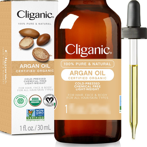 Aceite De Argán Orgánico Para Cabello, Cara Y Piel 100% Puro