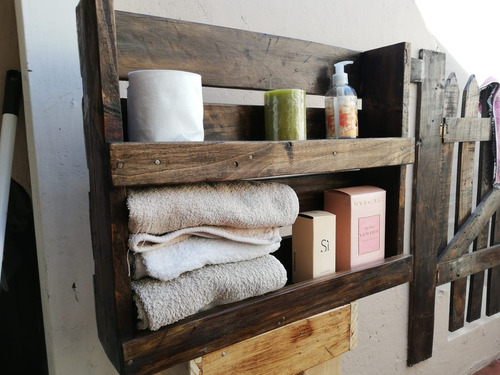 Repisa Organizador Para Baño Rustica 