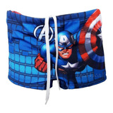 Sunga Boxer Infantil Personagens Heróis Piscina Praia Menino