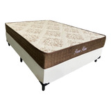 Cama Box Casal + Colchão De Espuma D28 Promo Prime 138 Cor Branco