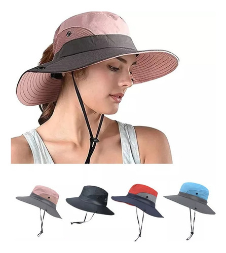 Sombrero De Verano Con Protección Uv Upf 50 +, Con Visera De
